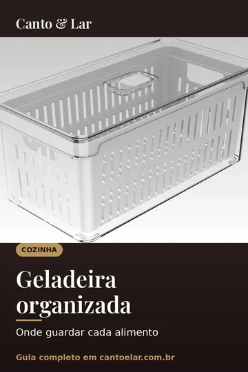 Capa vertical do guia: Geladeira organizada