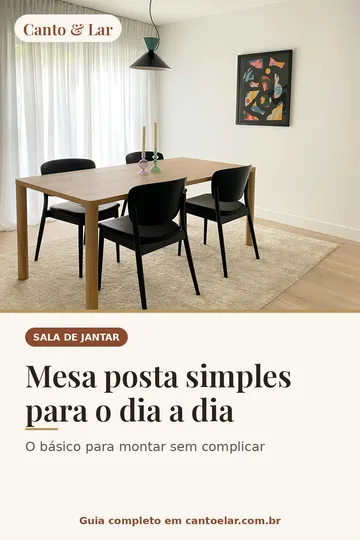 Capa vertical do guia: Mesa posta simples para o dia a dia