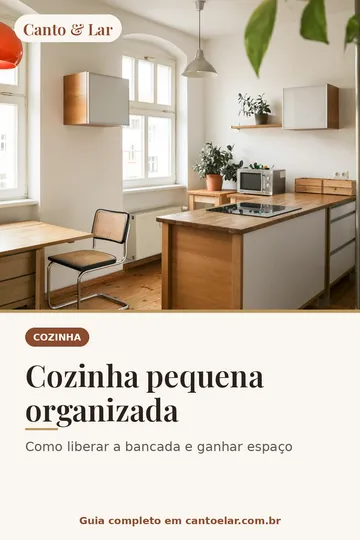 Capa vertical do guia: Cozinha pequena organizada