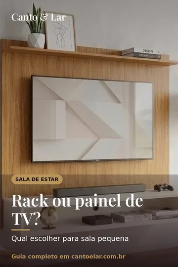 Capa vertical do guia: Rack ou painel de TV?