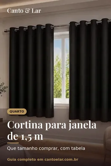 Capa vertical do guia: Cortina para janela de 1,5 m
