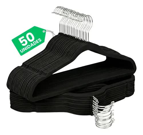 Kit de cabides de veludo slim antideslizante, foto do anúncio do produto no Mercado Livre