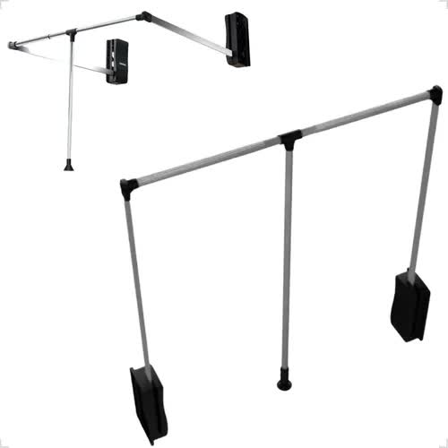 Cabideiro tubo basculante extensível articulado, foto do anúncio do produto no Mercado Livre